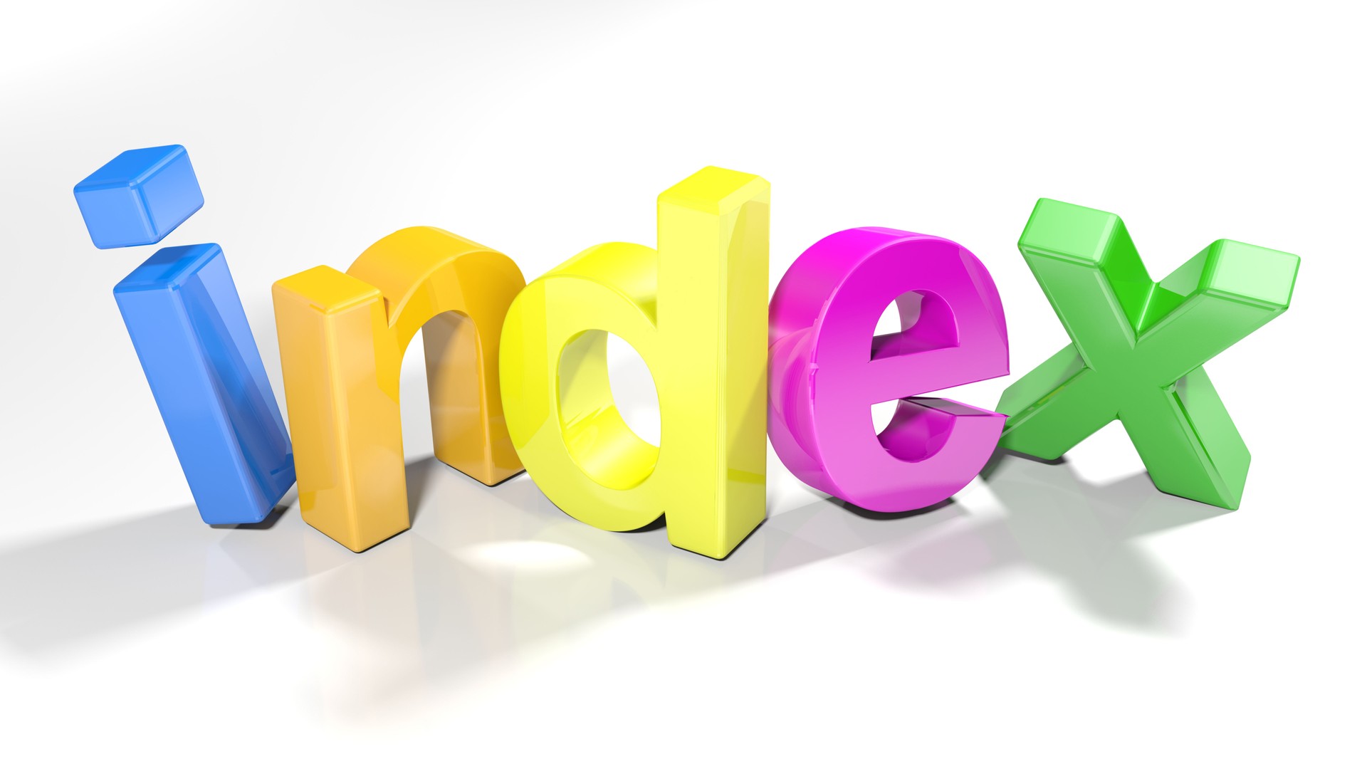 Colorful 3D index write - 3D rendering